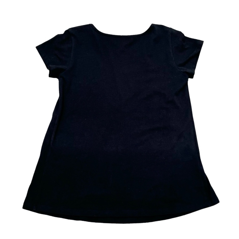 BUI DE BARBARA BUI EMBELLISHED BLACK TUNIC COTTON T SHIRT W SEQUINS & PAILLETTES - Picture 11 of 16